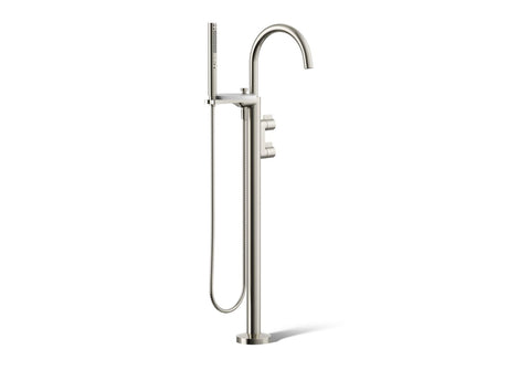 Components® Floor-mount bath filler trim with lever handles and handshower