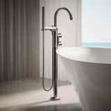Components® Floor-mount bath filler trim with lever handles and handshower