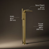 Avid® Floor-mount bath filler trim