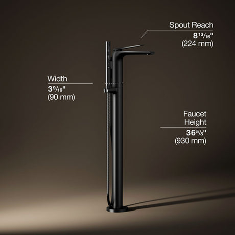 Avid® Floor-mount bath filler trim