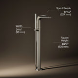 Avid® Floor-mount bath filler trim