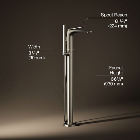Avid® Floor-mount bath filler trim
