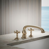 Artifacts® Deck-mount bath faucet handle trim with Cross design