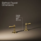 Artifacts® Deck-mount bath faucet handle trim with Lever design