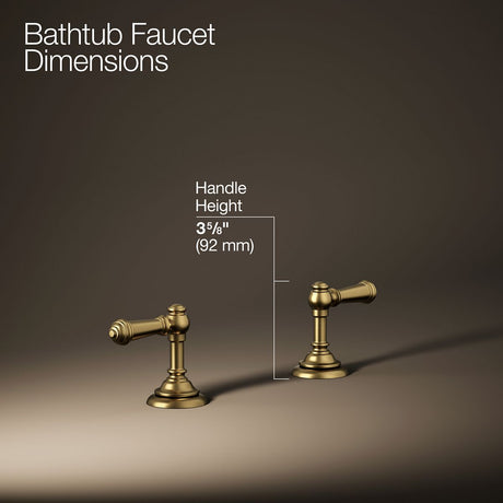 Artifacts® Deck-mount bath faucet handle trim with Lever design