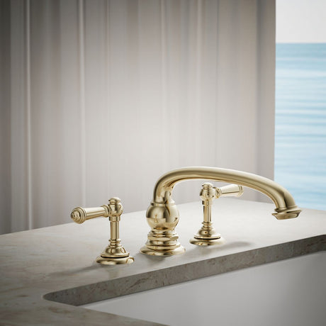 Artifacts® Deck-mount bath faucet handle trim with Lever design