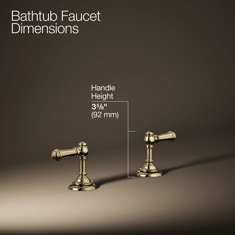 Artifacts® Deck-mount bath faucet handle trim with Lever design