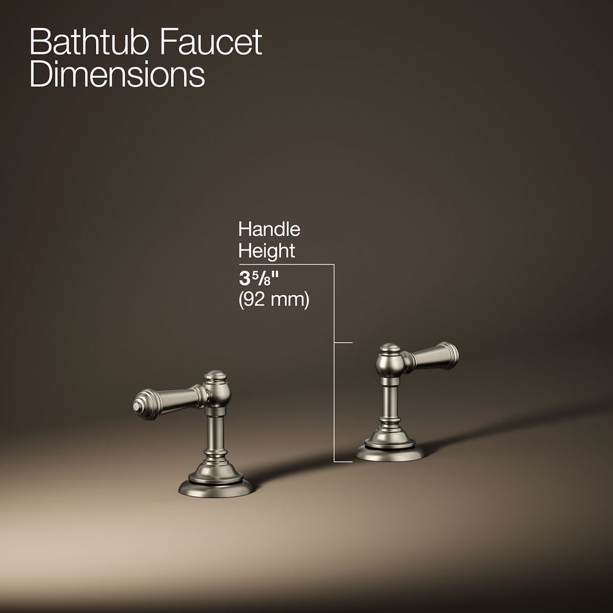 Artifacts® Deck-mount bath faucet handle trim with Lever design