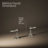 Artifacts® Deck-mount bath faucet handle trim with Lever design