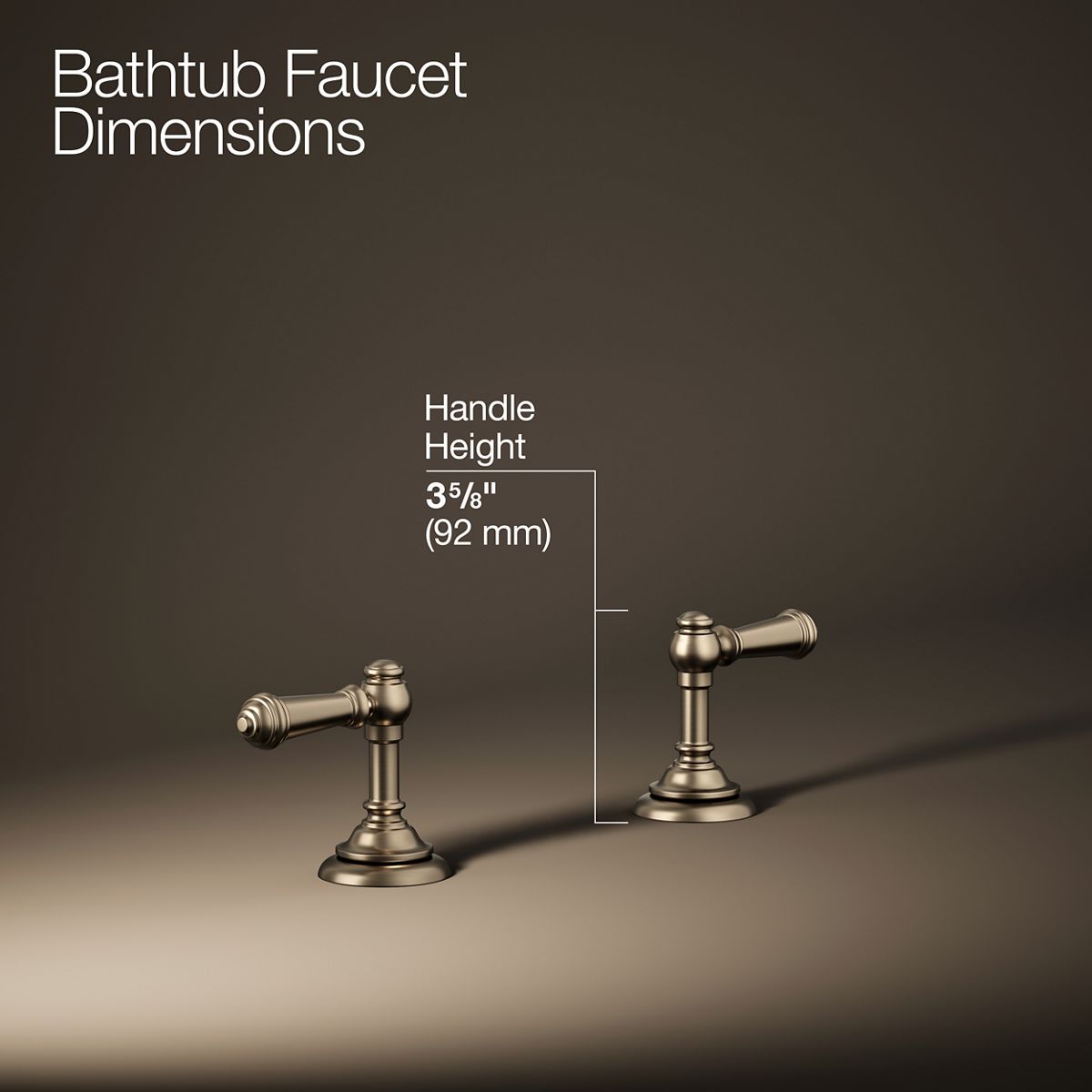 Artifacts® Deck-mount bath faucet handle trim with Lever design