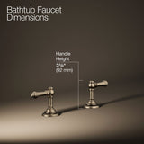 Artifacts® Deck-mount bath faucet handle trim with Lever design