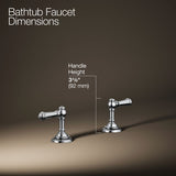 Artifacts® Deck-mount bath faucet handle trim with Lever design
