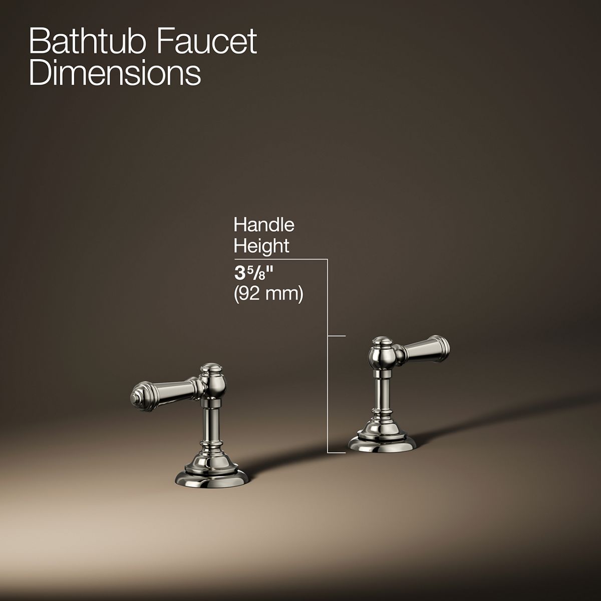 Artifacts® Deck-mount bath faucet handle trim with Lever design