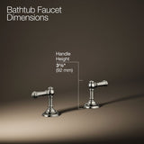 Artifacts® Deck-mount bath faucet handle trim with Lever design