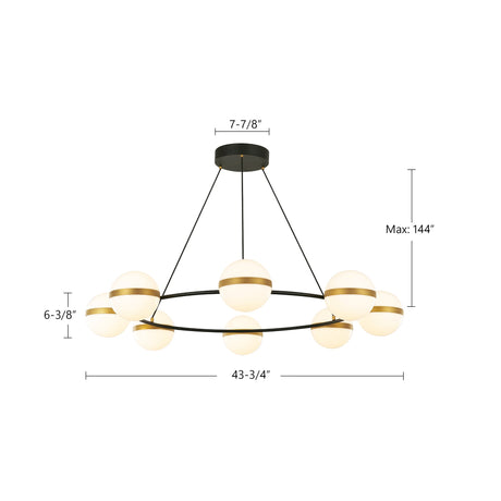 Alora Tagliato 44-in Chandelier