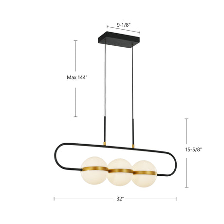 Alora Tagliato 32-in Linear Pendant