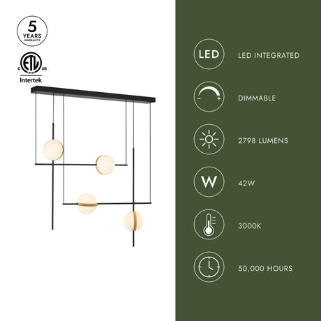 Alora Tagliato 40-in Linear Pendant