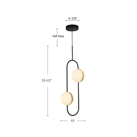 Alora Tagliato 2 Head Pendant