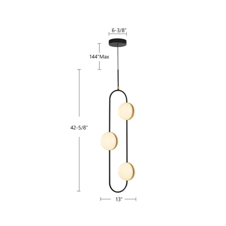 Alora Tagliato 3 Head Pendant