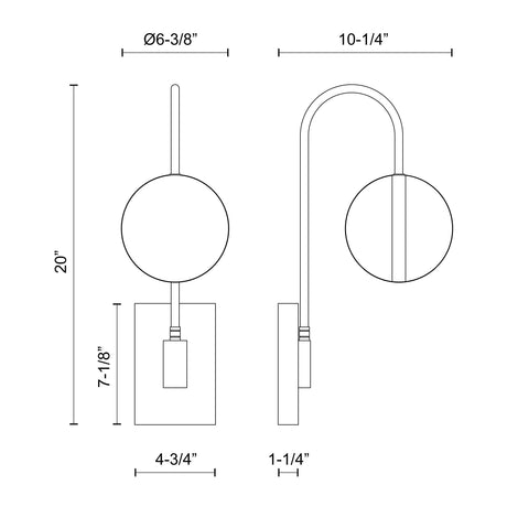 Alora Tagliato 6-in Wall/Vanity Light