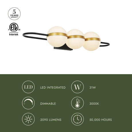 Alora Tagliato 32-in Wall/Vanity Light