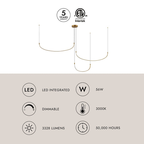 Kuzco Talis 70-in Multi Pendant