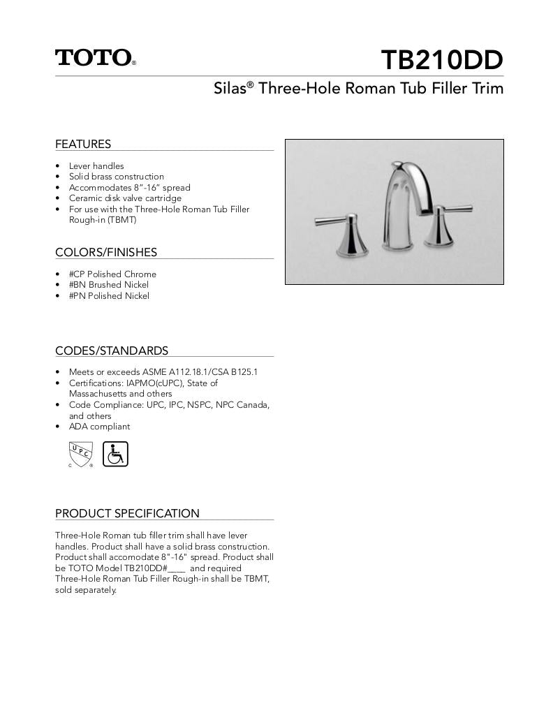 Silas Deck-Mount Tub Filler Trim
