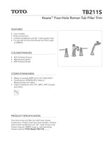 Keane Four-Hole Roman Filler Trim