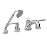 Vivian Deck-Mount Tub Filler Trim with Lever Handles and Handshower