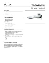 Tub Spout - Modern S