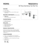 GS Three-Hole Roman Tub Filler Trim