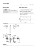 GS Four-Hole Roman Tub Filler Trim