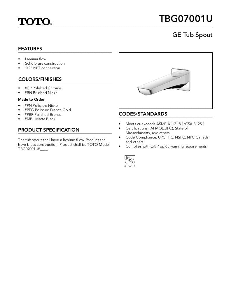 GE Tub Spout