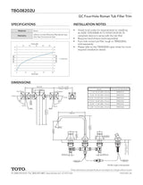 GC Four-hole Roman Tub Filler Trim