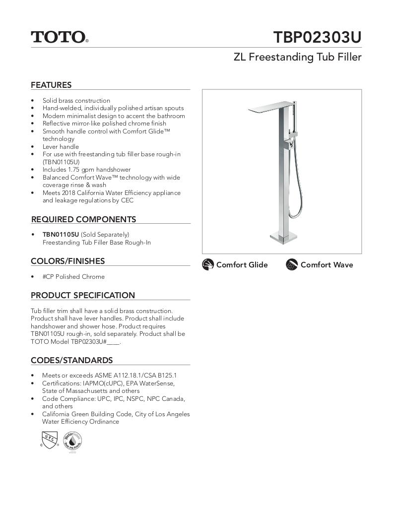 ZL Freestanding Tub Filler
