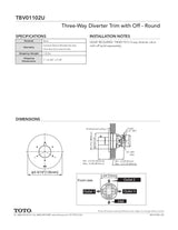 Three-way Diverter Trim with Off - Round