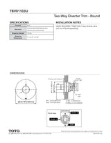 Two-way Diverter Trim - Round