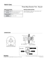 Three-way Diverter Trim - Round