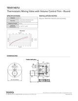 Thermostatic Mixing Valve with Volume Control Trim - Round