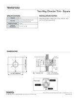 Two-way Diverter Trim - Square