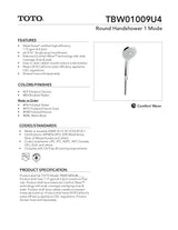 Round Handshower 1 Mode