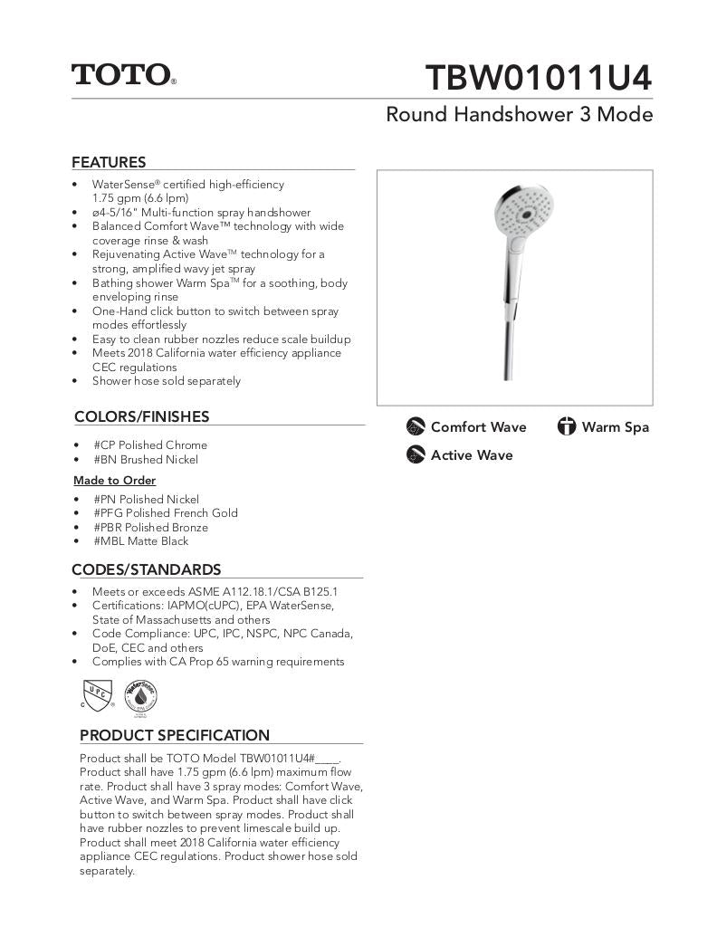 Round Handshower 3 Mode