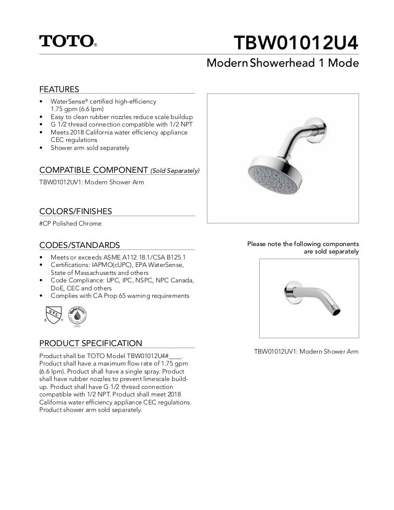 Modern Showerhead 1 Mode