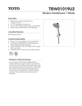 Modern Handshower 1 Mode