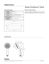 Modern Handshower 1 Mode