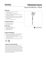 Square Handshower 1 Mode