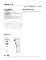 Square Handshower 1 Mode