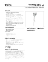 Square Handshower 3 Mode