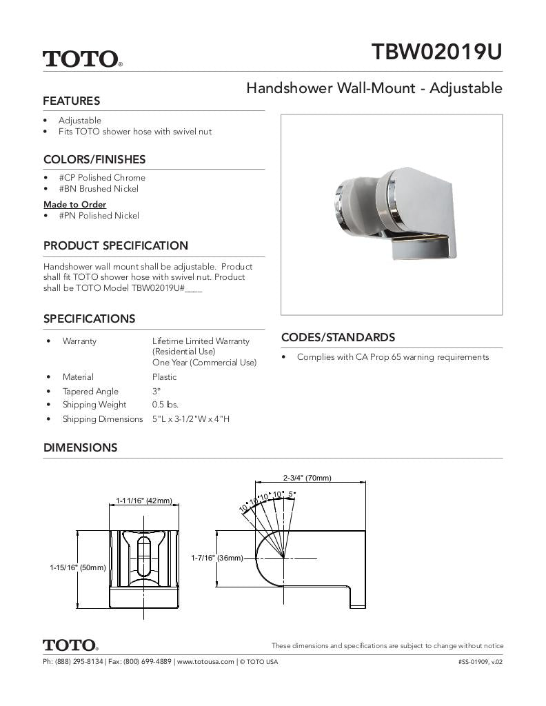 Handshower Wall-Mount - Adjustable