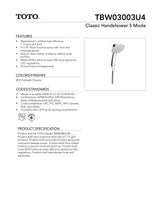 Classic Handshower 5 Mode
